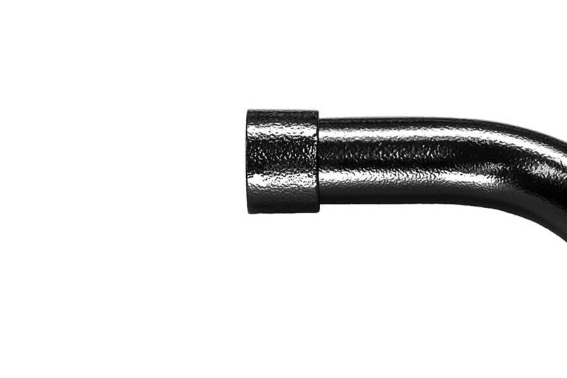 Exterior termination bracket for 1.9 in. OD pipe installed