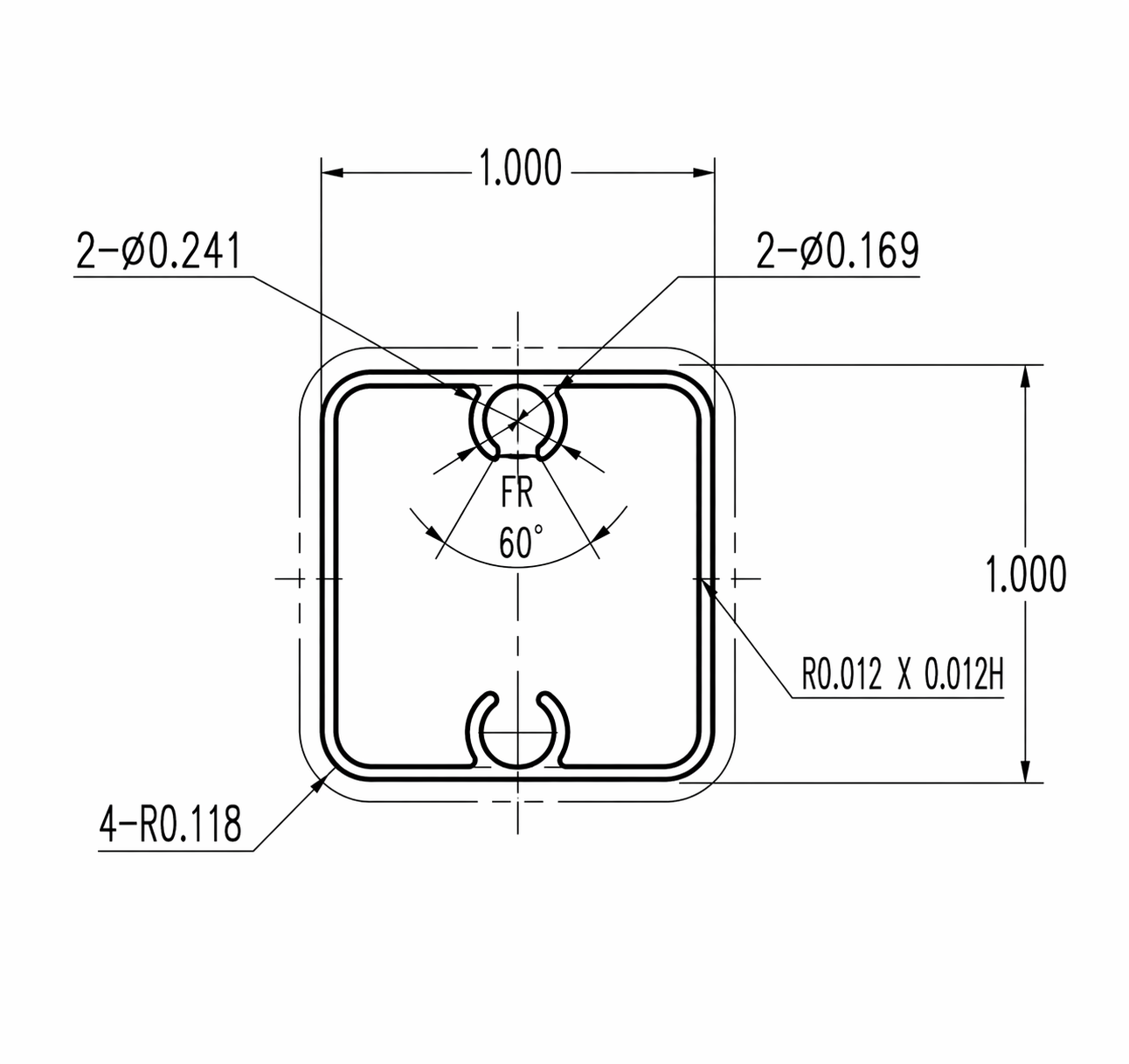 1x1 Picket Dimensions