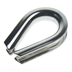 Zinc-Plated Heavy-Duty Wire Rope Thimble, 3/16"