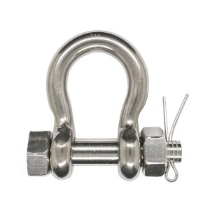 316 Stainless Bolt-Pin Anchor Shackle, Oversized Pin