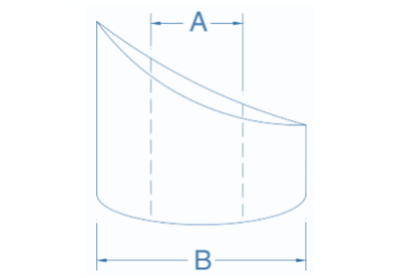 Angled Washers for Round Post - Stainless Steel T316 dimension drawing
