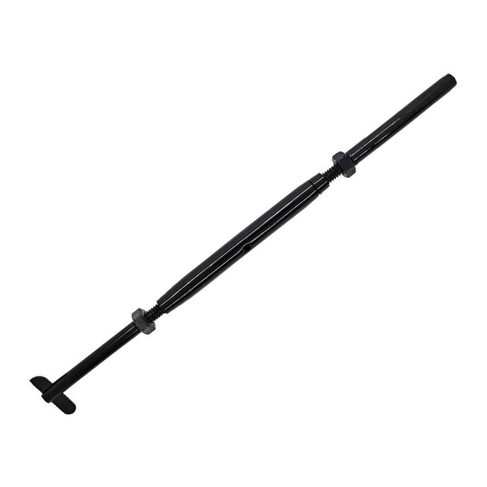 Black oxide drop pin and life line stud with turnbuckle