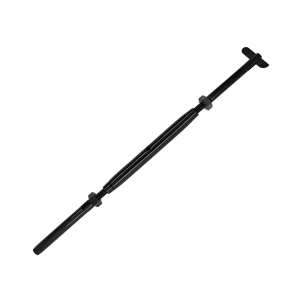Black oxide drop pin and wrench flat stud with turnbuckle