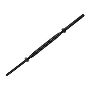 Black oxide lag and life line stud with turnbuckle