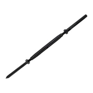 Black oxide lag and wrench flat stud with turnbuckle