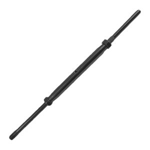 Black oxide rod and wrench flat stud with pipe body turnbuckle