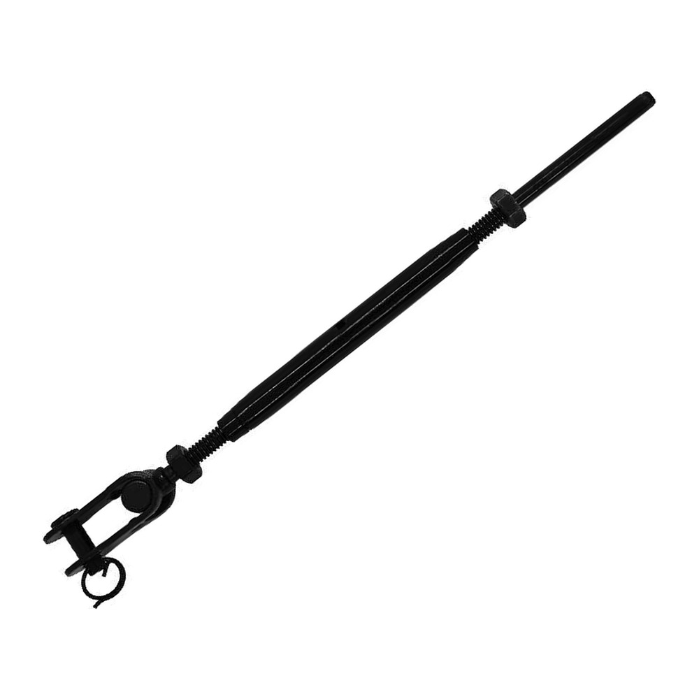 Black oxide toggle jaw and life line stud with turnbuckle