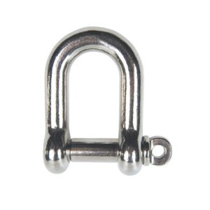 316 Stainless D Shackle, Screw Pin
