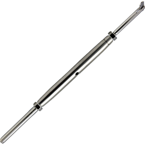 Stainless steel drop pin and life line stud turnbuckle