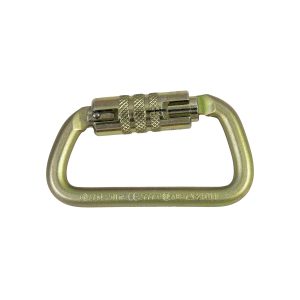Steel Equal-D Carabiner, Twist Lock, 45 kN
