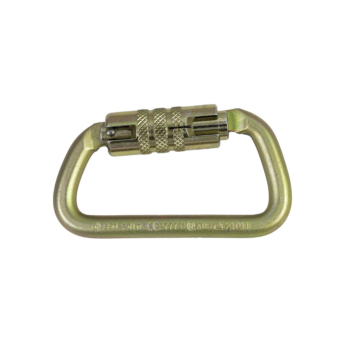 Steel Equal-D Carabiner, Twist Lock, 45 kN