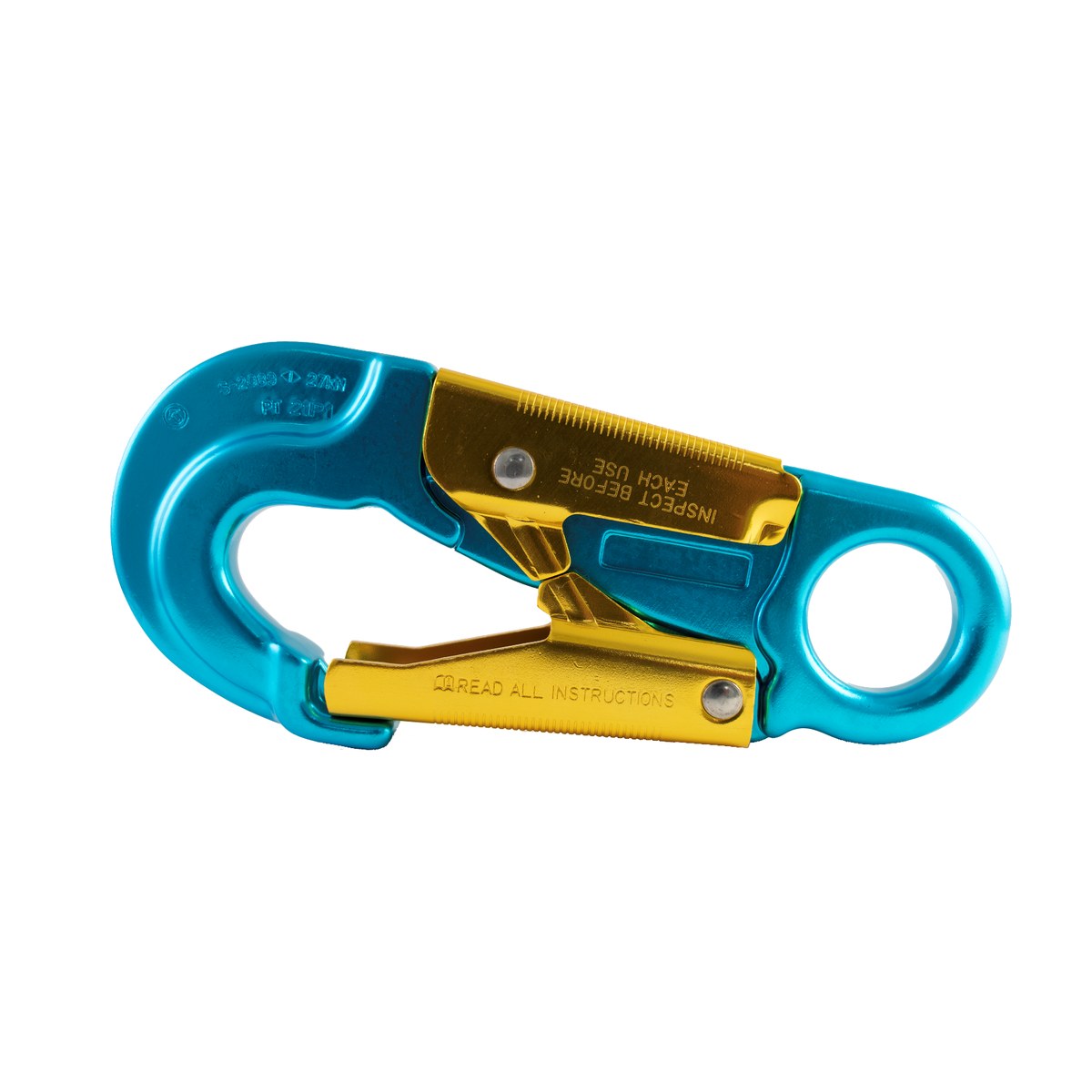 Forged Aluminum Double-Action Snap Hook, Black or Blue - Image 2