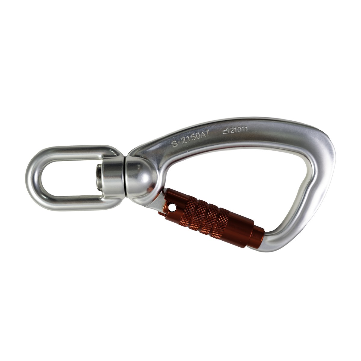 Forged Aluminum Swivel Carabiner, Triple Lock, 25 kN - Image 2