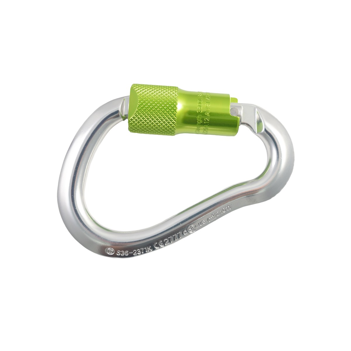 Forged Aluminum HMS Carabiner, Twist Lock, 23 kN