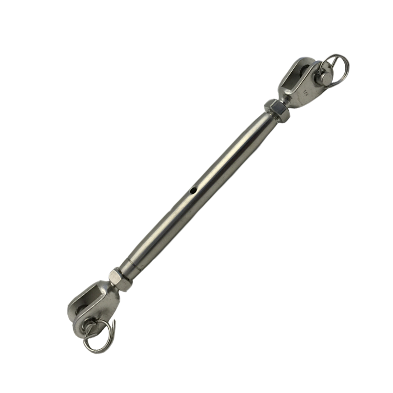 Stainless steel jaw and jaw turnbuckle with closed body