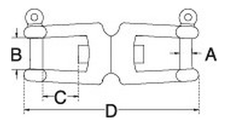 Jaw and jaw swivel dimension drawing