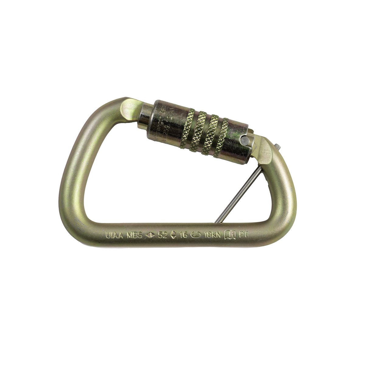 Steel Modified-D Carabiner, Triple Lock with Captive Pin - Image 2
