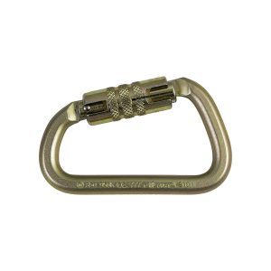 Steel Modified-D Carabiner, Twist Lock, 50 kN