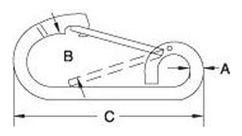 Round harness clip dimension drawing