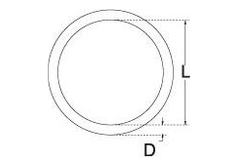 Round ring dimension drawing