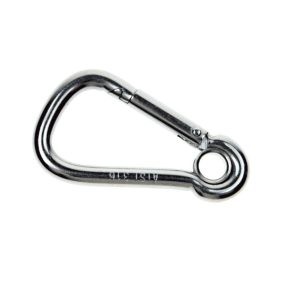 316 Stainless Asymmetric Spring Hook with Eyelet