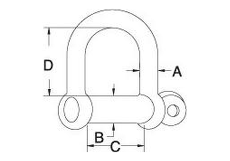 Square D shackle dimension drawing