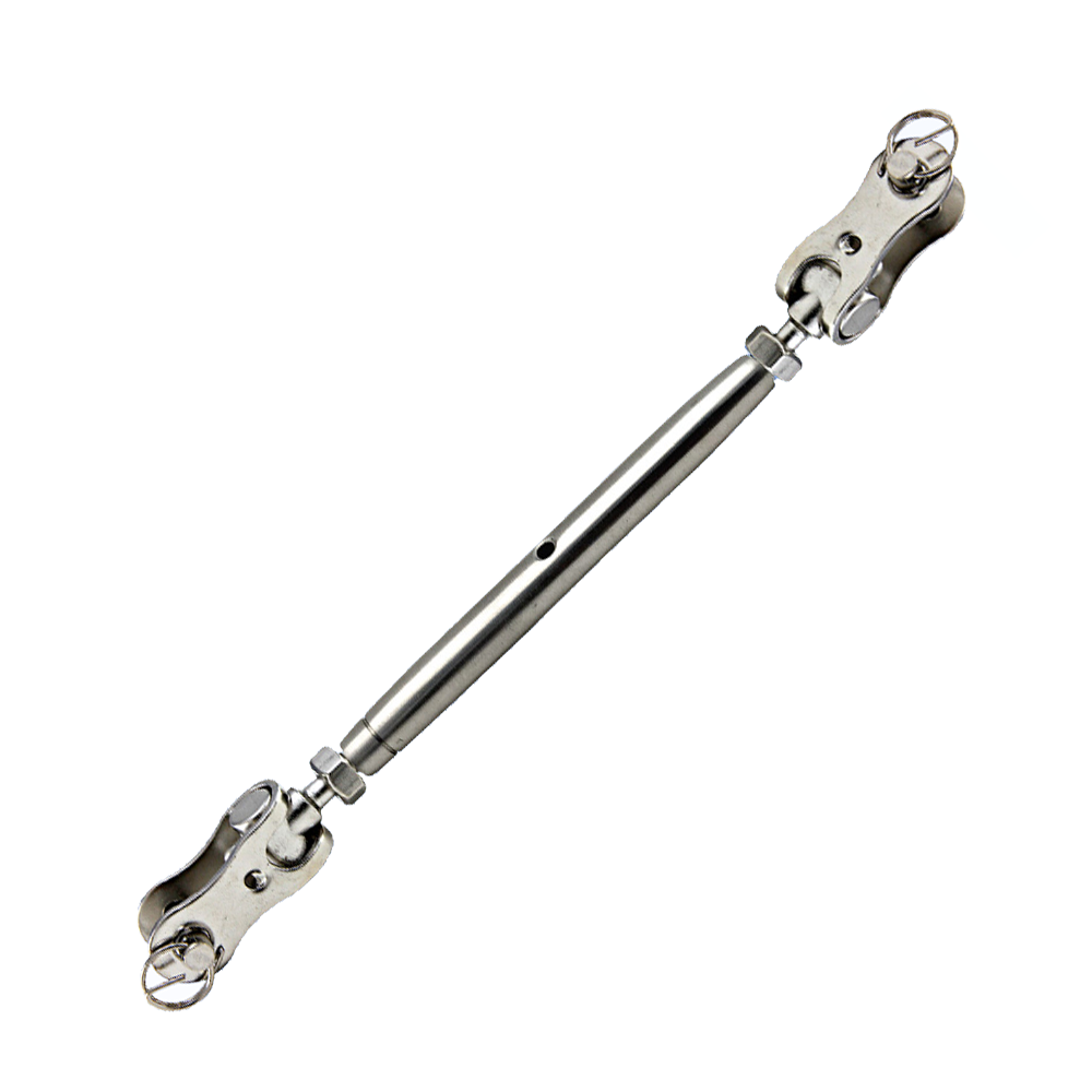 Stainless steel toggle jaw and toggle jaw turnbuckle