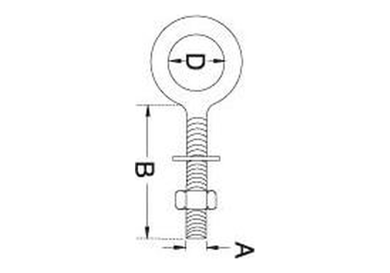 Eye bolt dimension drawing